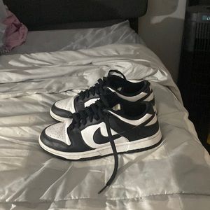 Nike black panda dunk lows